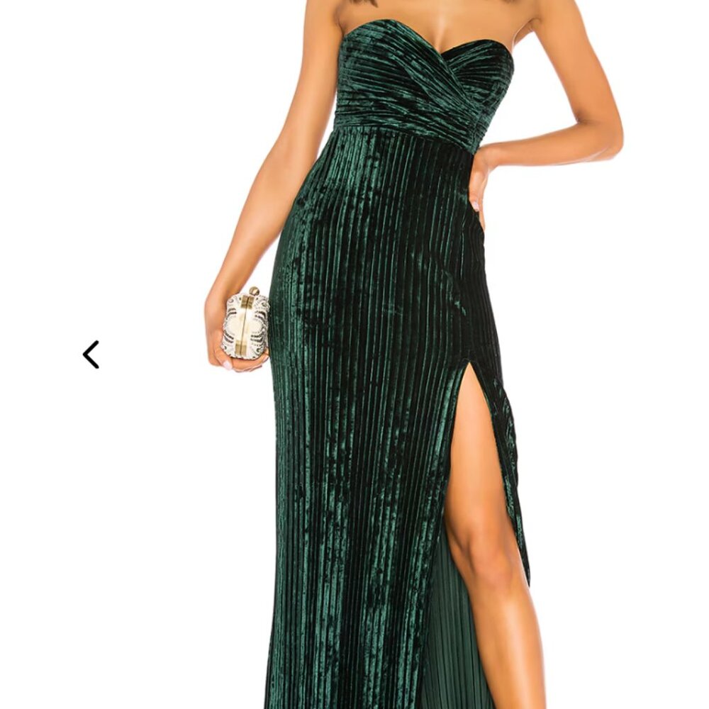 NBD Spanish Moss Gown - Small (Color: Jewel Green)